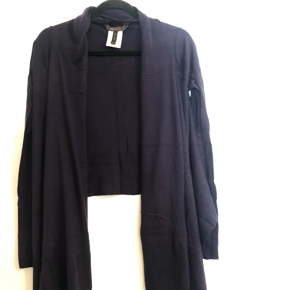 BCBGMAXAZRIA Navy Wrap Sweater